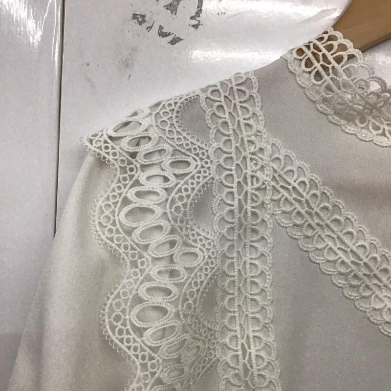 チャオパニック CIAOPANIC シャツ、ブラウス 長袖 長袖シャツ 無地シャツ ノーカラーシャツ FREE レース柄 白 / ホワイト /  レディース USED 古着 中古 10129758