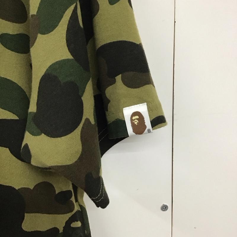 アベイシングエイプ A BATHING APE Tシャツ 半袖 半袖カットソー プリントTシャツ クルーネックカットソー stussy 30周年 L カモフラージュ柄・迷彩 マルチカラー / マルチカラー /  メンズ USED 古着 中古 10132682
