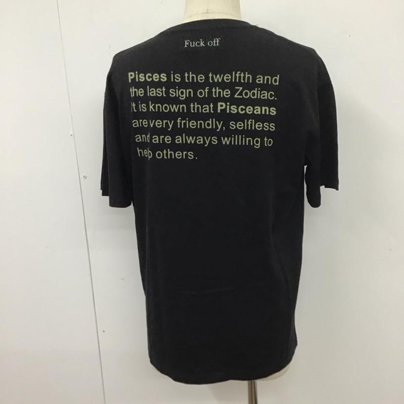 ワールドワイドフェイマス WORLD WIDE FAMOUS Tシャツ 半袖 クルーネック バックプリント ロゴ、文字 黒 / ブラック /  メンズ USED 古着 中古 10111883