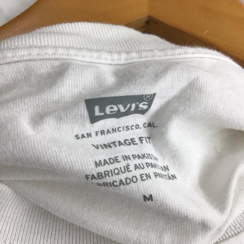 リーバイス Levi s Tシャツ 半袖 半袖カットソー プリントTシャツ クルーネックカットソー M プリント 白 / ホワイト /  メンズ USED 古着 中古 10150262