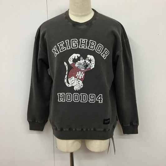 ネイバーフッド NEIGHBORHOOD トレーナー 長袖 242unnh-csm01 PIGMENTDYEDSWEATSHIRTLS 長袖トレーナー プリントスウェット S プリント 黒 / ブラック /  メンズ USED 古着 中古 10119119