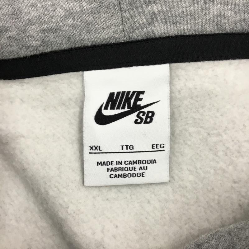 ナイキ NIKE パーカー 長袖 dj3677-063 プルオーバー パーカー GraphicFleece1PulloverHoodie 長袖スウェット XXL プリント 灰 / グレー /  メンズ USED 古着 中古 10112465