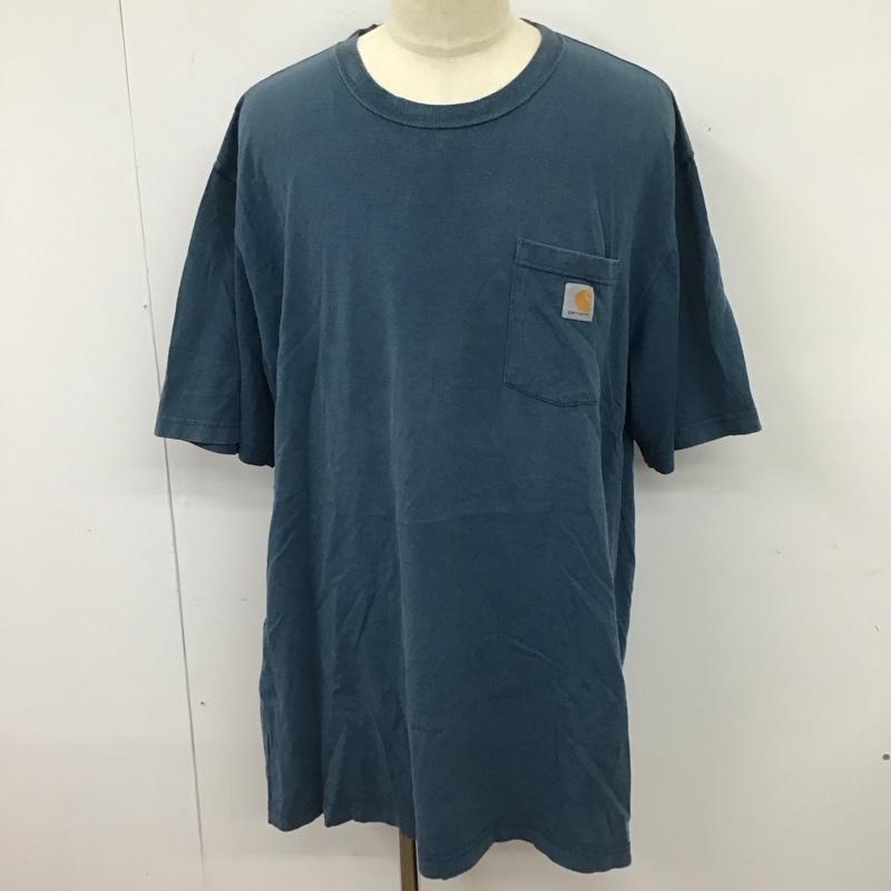 古着 USED Tシャツ 半袖 半袖カットソー プリントTシャツ クルーネックカットソー XXL ロゴ、文字 青 / ブルー /  メンズ USED 古着 中古 10119937