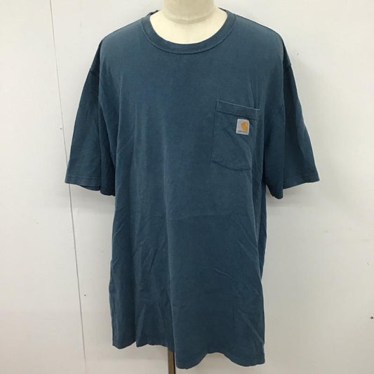 古着 USED Tシャツ 半袖 半袖カットソー プリントTシャツ クルーネックカットソー XXL ロゴ、文字 青 / ブルー /  メンズ USED 古着 中古 10119937