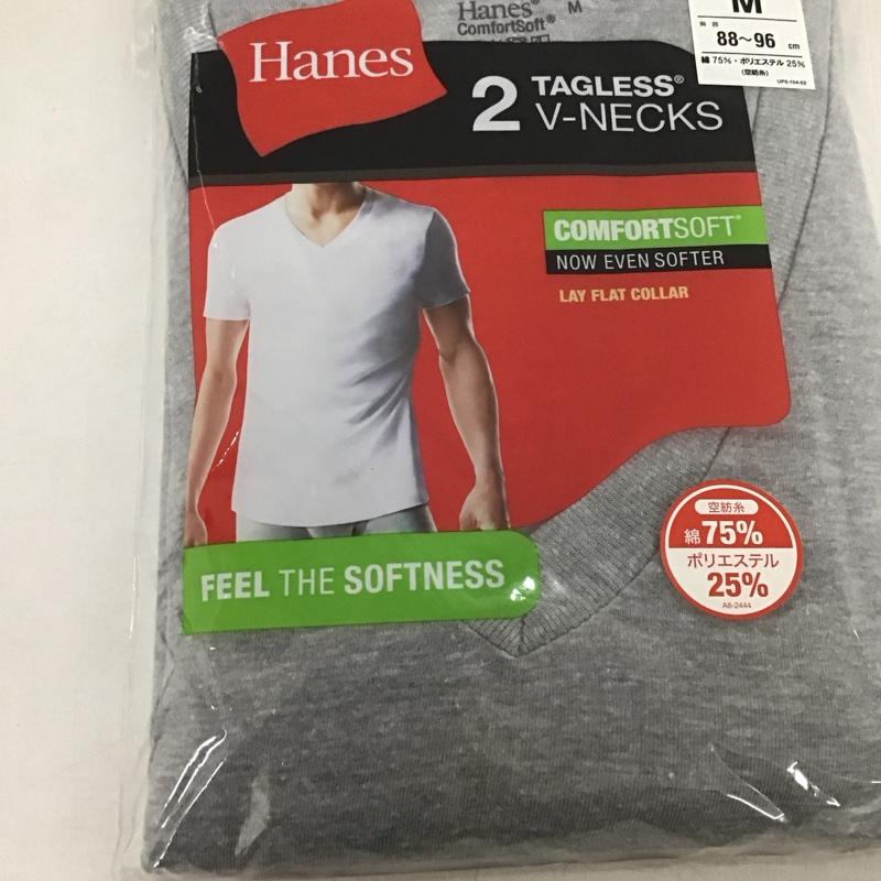 ヘインズ HANES Tシャツ 半袖 v neck t shirt hanes HM1EG754 2枚組 M 無地 灰 / グレー /  メンズ USED 古着 中古 10138367