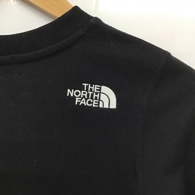 ザノースフェイス THE NORTH FACE Tシャツ 長袖 NTJ12117 Victoria L-Breath スクエアロゴクルー Square Logo Crew 130cm ロゴ、文字 X プリント 黒 / ブラック /  ボーイズ USED 古着 中古 10131141
