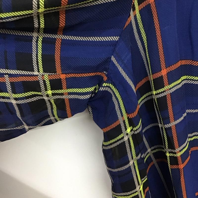 ニコアンド niko and... ボトムス ボトムス ST82DL10KO 青系タータンチェック ワイドパンツ L チェック マルチカラー / マルチカラー /  レディース USED 古着 中古 10132166