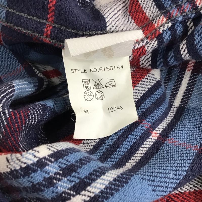 アヴィレックス AVIREX シャツ、ブラウス 長袖 6155164 ネルシャツ XL チェック 白 / ホワイト / X 青 / ブルー / X 紺 / ネイビー / X 赤 / レッド /  メンズ USED 古着 中古 10115603