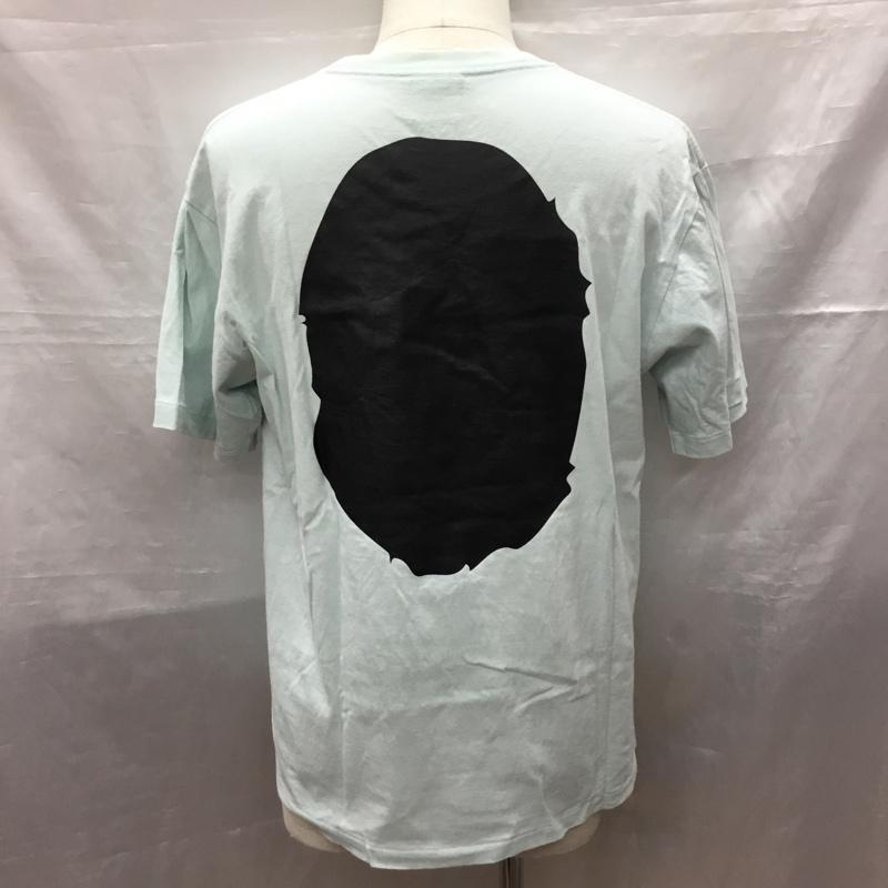 アベイシングエイプ A BATHING APE Tシャツ 半袖 BIG APE HEAD クルーネック L プリント 水色 / ライトブルー /  メンズ USED 古着 中古 10119806