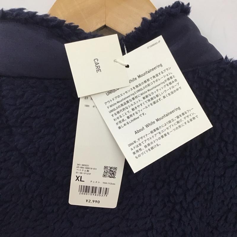 ユニクロ UNIQLO ジャケット、上着 ジャケット、ブレザー 341-443221 フリースオーバーサイズプルオーバー XL 無地 紺 / ネイビー /  メンズ USED 古着 中古 10134916