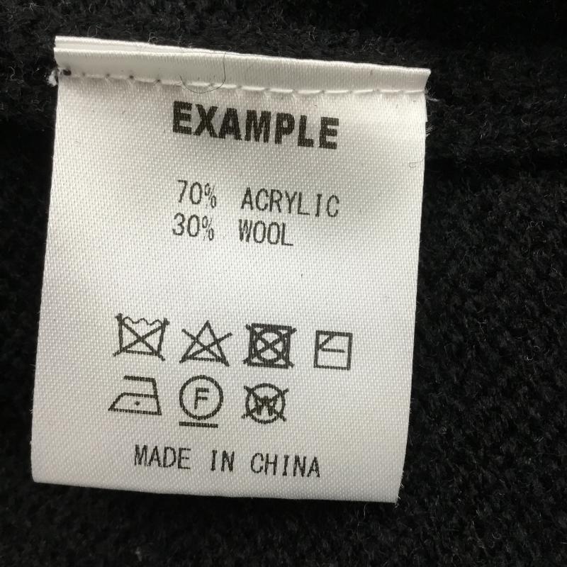 イグザンプル EXAMPLE ニット、セーター 長袖 XL キャラクター 黒 / ブラック /  メンズ USED 古着 中古 10141054