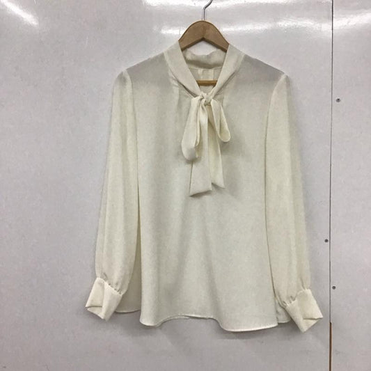 ユナイテッドアローズグリーンレーベルリラクシング UNITED ARROWS green label relaxing カットソー 長袖 長袖カットソー 長袖シャツ サテン 無地 白 / ホワイト /  レディース USED 古着 中古 10133001