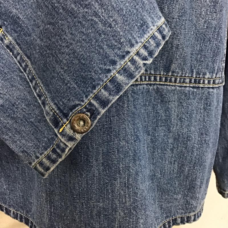 ネペンテス NEPENTHES シャツ、ブラウス 長袖 長袖シャツ デニムシャツ カジュアルシャツ カラーシャツ hoggs m-35タイプ S 無地 インディゴ / インディゴ /  メンズ USED 古着 中古 10120638