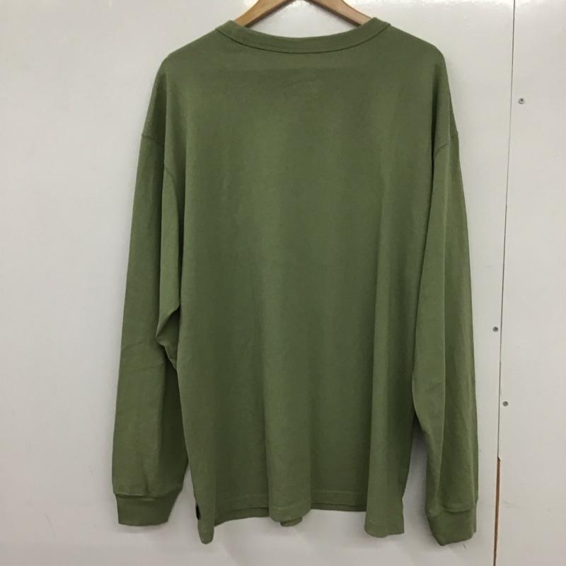 ナイキ NIKE カットソー 長袖 長袖カットソー ロゴカットソー クルーネック XL ロゴ、文字 カーキ / カーキ /  メンズ USED 古着 中古 10132719