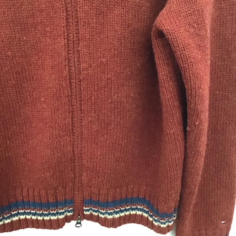 トミーヒルフィガー TOMMY HILFIGER ニット、セーター 長袖 長袖ニットカーディガン ジップアップニットカーディガン アウター XL プリント マルチカラー / マルチカラー /  メンズ USED 古着 中古 10138595
