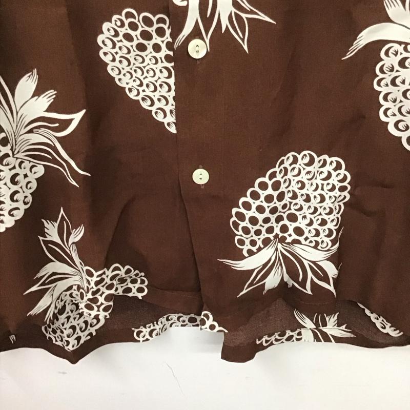 マーカ marka シャツ、ブラウス 半袖 半袖シャツ プリントシャツ カラーシャツ アロハシャツ 1 プリント 茶 / ブラウン /  メンズ USED 古着 中古 10132417