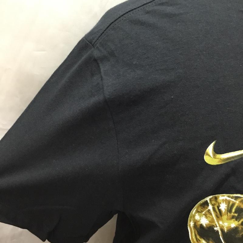 ナイキ NIKE Tシャツ 半袖 半袖カットソー プリントTシャツ クルーネックカットソー L ロゴ、文字 黒 / ブラック /  メンズ USED 古着 中古 10111940