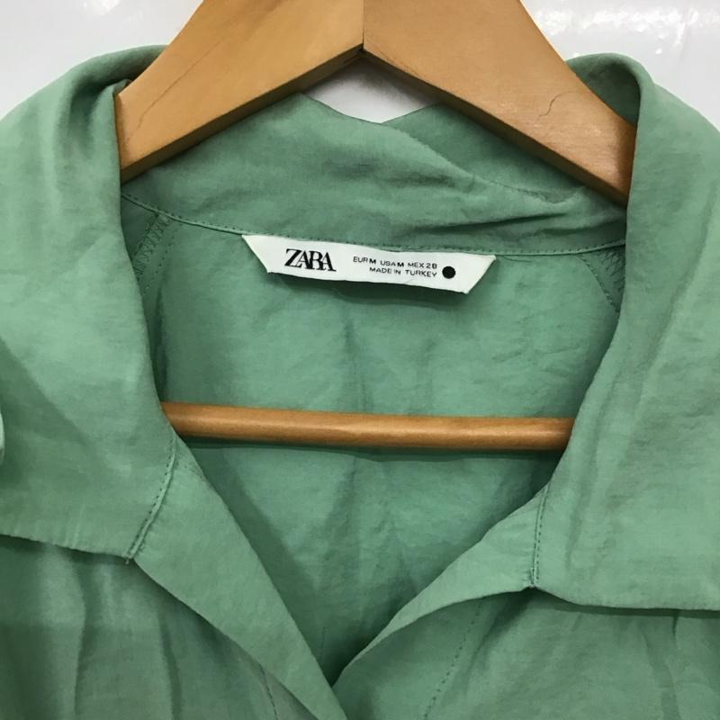 ザラ ZARA ワンピース ロングスカート シャツワンピース M 無地 緑 / グリーン /  レディース USED 古着 中古 10128872