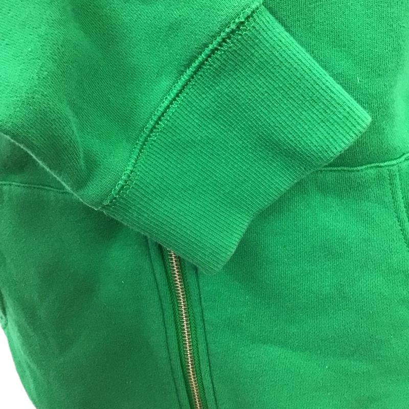 エクストララージ XLARGE パーカー 長袖 長袖パーカー フード付きパーカー プリントスウェット ジップアップパーカー M 無地 緑 / グリーン /  メンズ USED 古着 中古 10120320