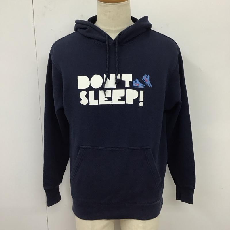 ナイキ NIKE パーカー 長袖 プルオーバー スウェット M ロゴ、文字 紺 / ネイビー /  メンズ USED 古着 中古 10119636