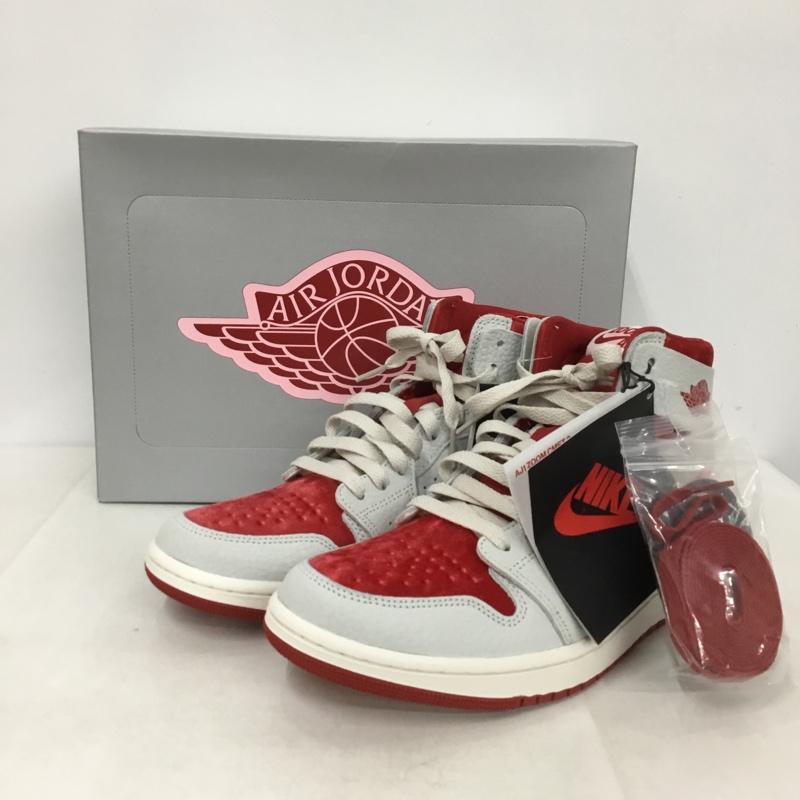 ナイキ NIKE スニーカー スニーカー DV1304-106 W AIR JORDAN 1 ZOOM CMFT 2 25cm 箱有 25.0cm ロゴ、文字 灰 / グレー / X 赤 / レッド /  レディース USED 古着 中古 10142825