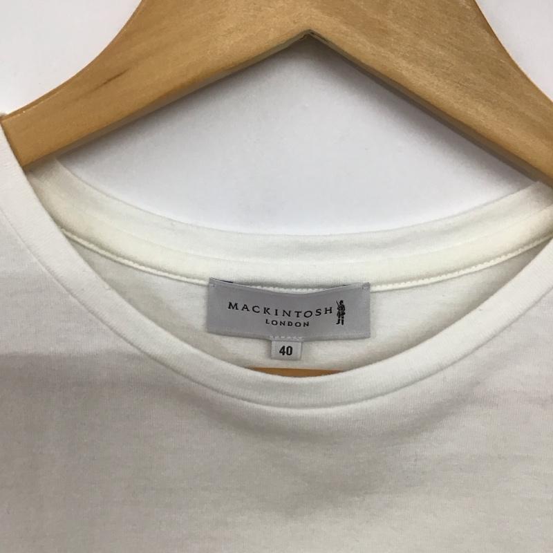 マッキントッシュ Mackintosh Tシャツ 半袖 G5P36-177-24 ジオメトリックロゴプリントＴシャツ 40 ロゴ、文字 白 / ホワイト /  レディース USED 古着 中古 10143941