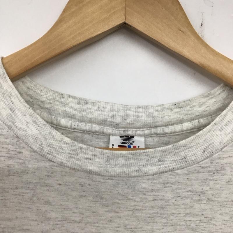 アディダス adidas Tシャツ 半袖 半袖カットソー プリントTシャツ クルーネックカットソー 90S 古着 USA L ロゴ、文字 灰 / グレー /  メンズ USED 古着 中古 10135722