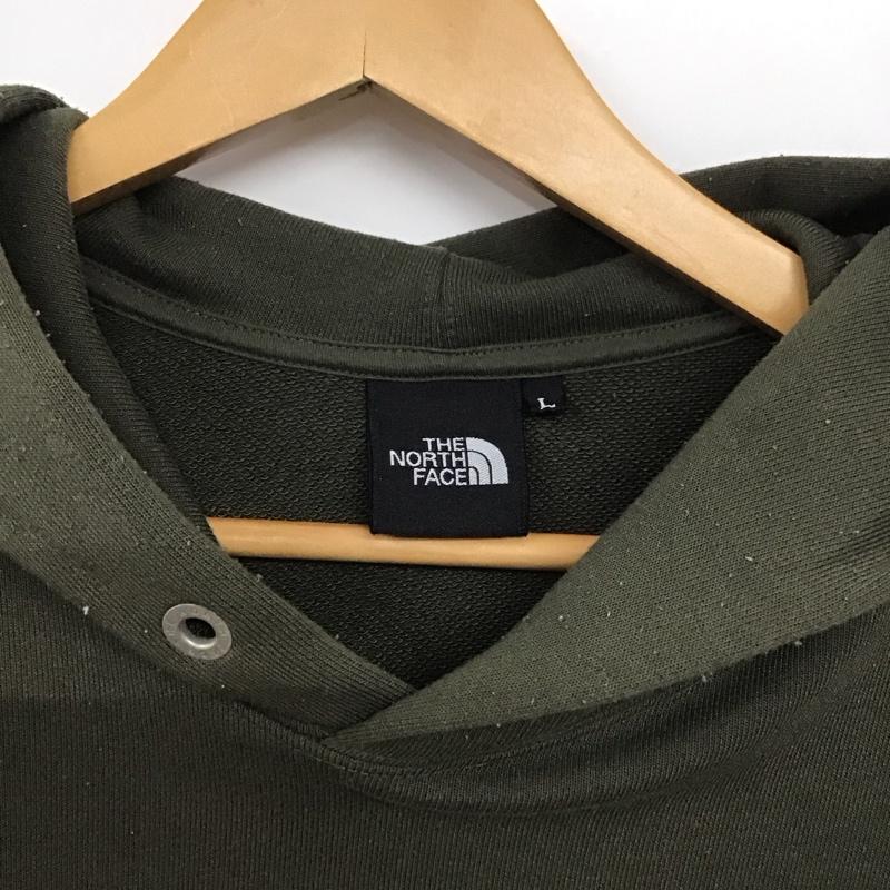 ザノースフェイス THE NORTH FACE パーカー 長袖 nt12230 SQUARELOGOHOODIE スクエアロゴフーディー L ロゴ、文字 カーキ / カーキ /  メンズ USED 古着 中古 10145244