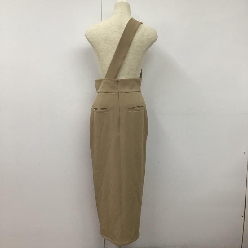 ムルーア MURUA スカート ロングスカート 012120801101 ワイドサスペンダーペンシルスカート M 無地 ベージュ / ベージュ /  レディース USED 古着 中古 10130037