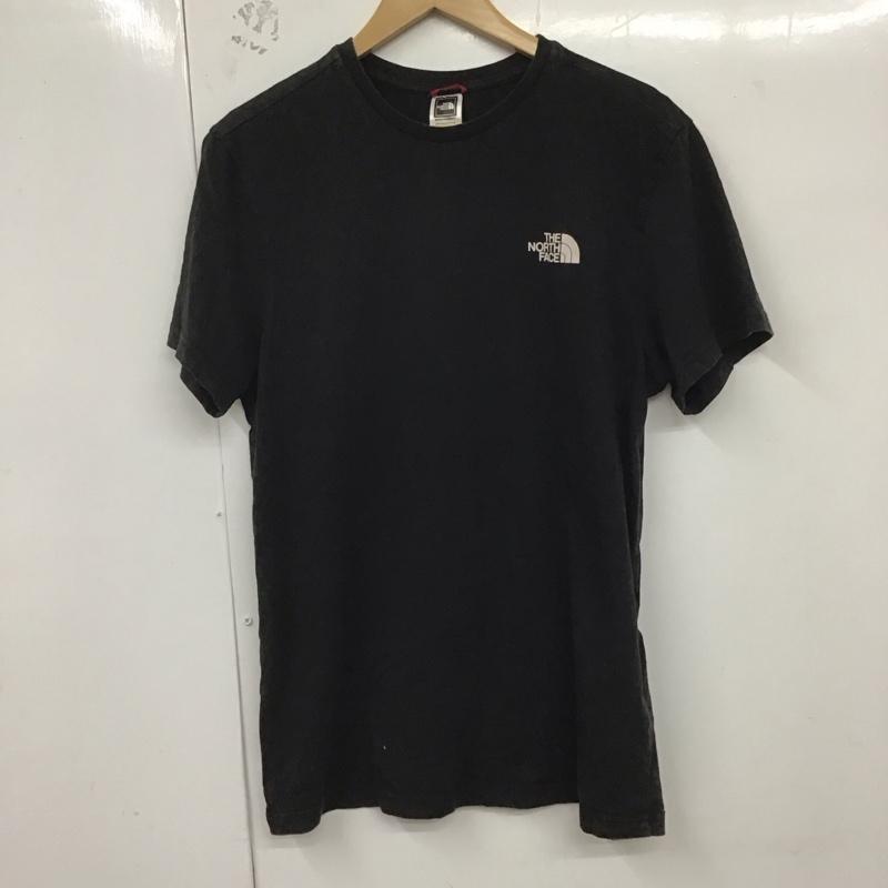 ザノースフェイス THE NORTH FACE Tシャツ 半袖 半袖カットソー プリントTシャツ クルーネックカットソー M ロゴ、文字 黒 / ブラック /  メンズ USED 古着 中古 10128763