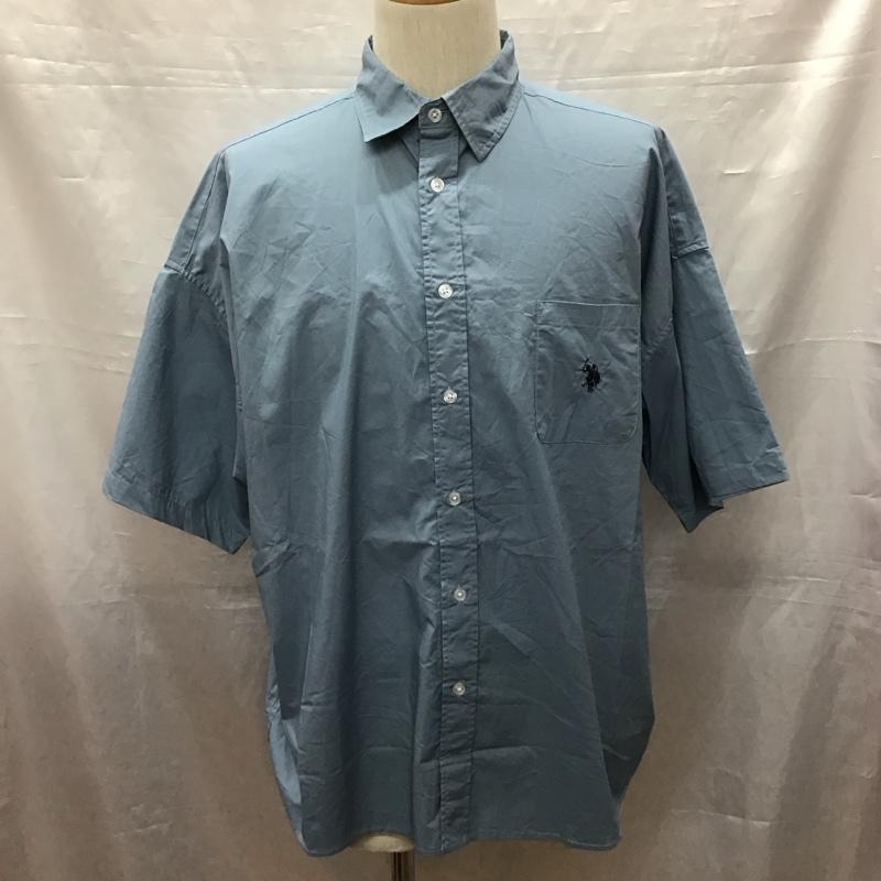 ユーエスポロアッスン U.S.POLO ASSN. シャツ、ブラウス 半袖 PL12703 胸ポケット M ワンポイント 青 / ブルー /  メンズ USED 古着 中古 10117031