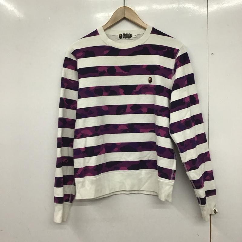 アベイシングエイプ A BATHING APE トレーナー 長袖 長袖トレーナー スウェット クルーネック プルオーバー M プリント マルチカラー / マルチカラー /  メンズ USED 古着 中古 10146825