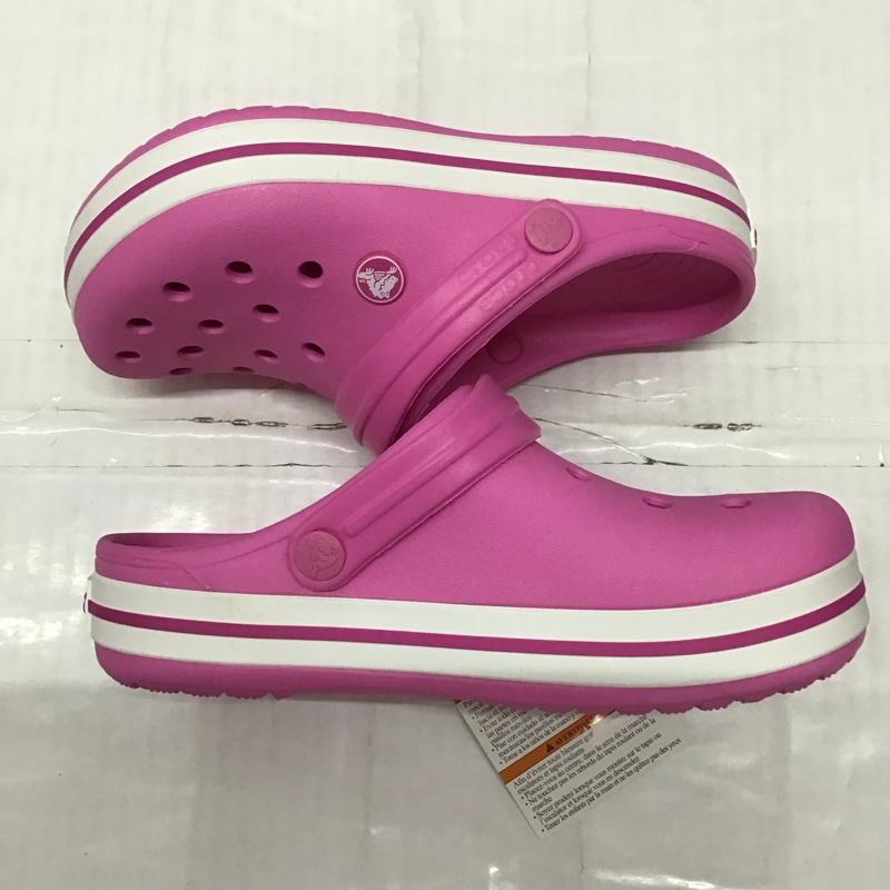 クロックス crocs シューズ シューズ 204537-6U9 クロックバンド キッズ 21cm 21.0cm 無地 桃 / ピンク /  ガールズ USED 古着 中古 10120425