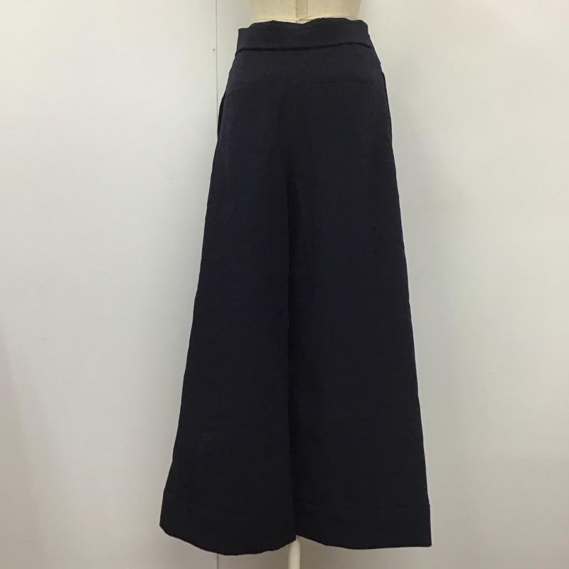 ミラオーウェン Mila Owen ボトムス ボトムス 09FKB166001 ワイドパンツ タック入り FREE 無地 紺 / ネイビー /  レディース USED 古着 中古 10112030