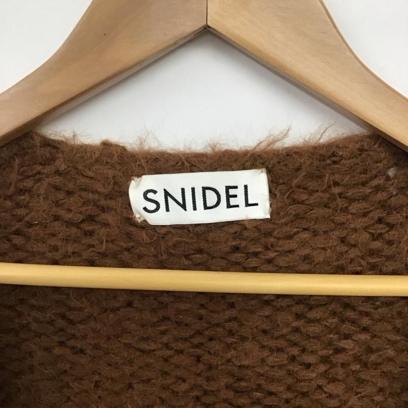 スナイデル SNIDEL カーディガン 長袖 SWNT185053 シャギーモヘアカーディガン FREE 無地 茶 / ブラウン /  レディース USED 古着 中古 10146408