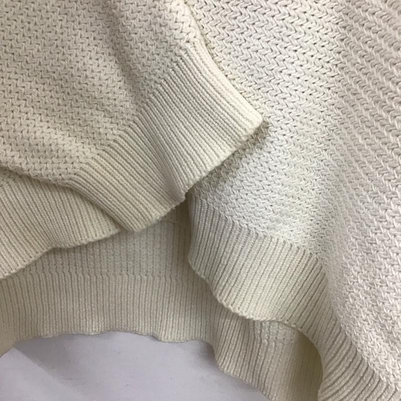 ポロバイラルフローレン Polo by RALPH LAUREN ニット、セーター 長袖 長袖ニットカットソー Vネック セーター L 無地 白 / ホワイト /  メンズ USED 古着 中古 10141642