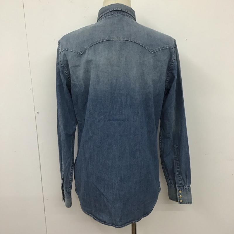 リプレイ REPLAY シャツ、ブラウス 長袖 長袖シャツ カラーシャツ ポケットシャツ デニムシャツ M 無地 インディゴ / インディゴ /  メンズ USED 古着 中古 10111745
