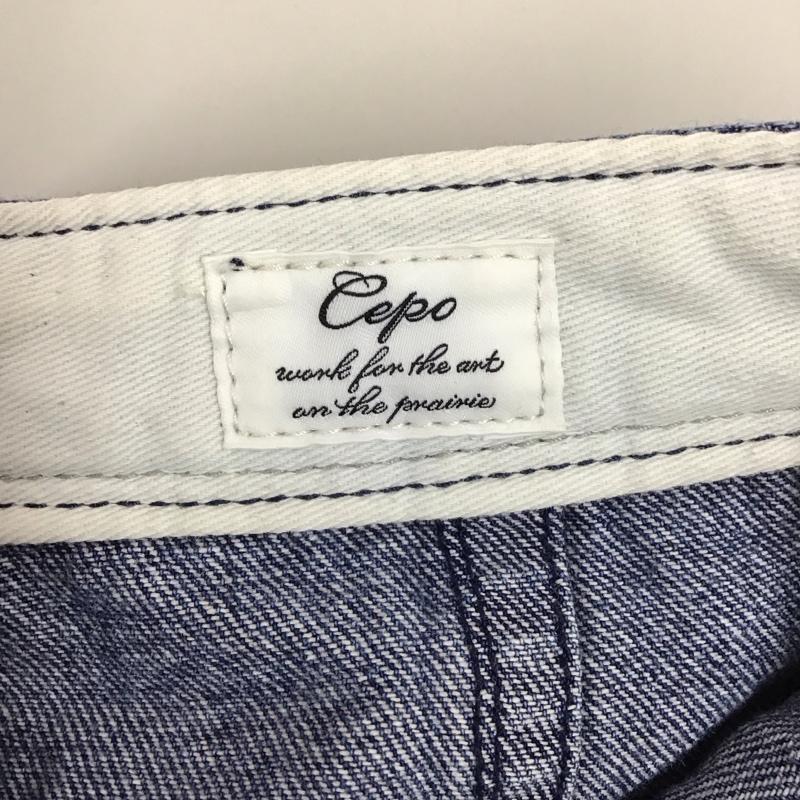 セポ cepo パンツ デニム、ジーンズ CCE-0453 ワイドパンツ S 無地 青 / ブルー /  レディース USED 古着 中古 10123422
