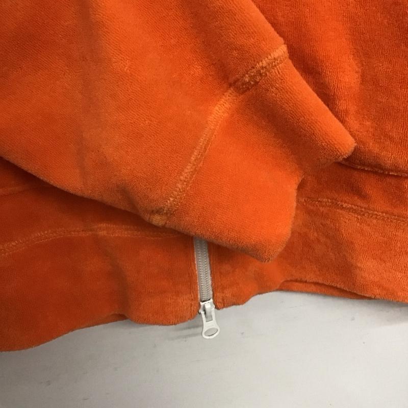 ステューシー STUSSY パーカー 長袖 ジップアップパーカー 長袖パーカー カジュアルジャケット M 無地 橙 / オレンジ /  メンズ USED 古着 中古 10145365