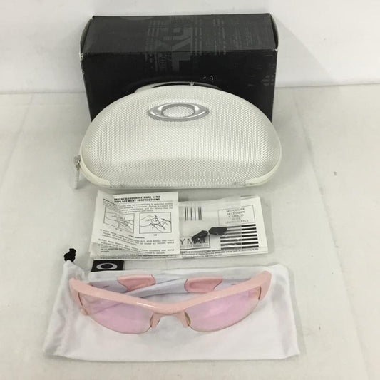 オークリー OAKLEY めがね・サングラス サングラス 03-886J FLAK JACKET スポーツサングラス ミラーレンズ 箱有 ロゴ、文字 桃 / ピンク /  メンズ USED 古着 中古 10129382