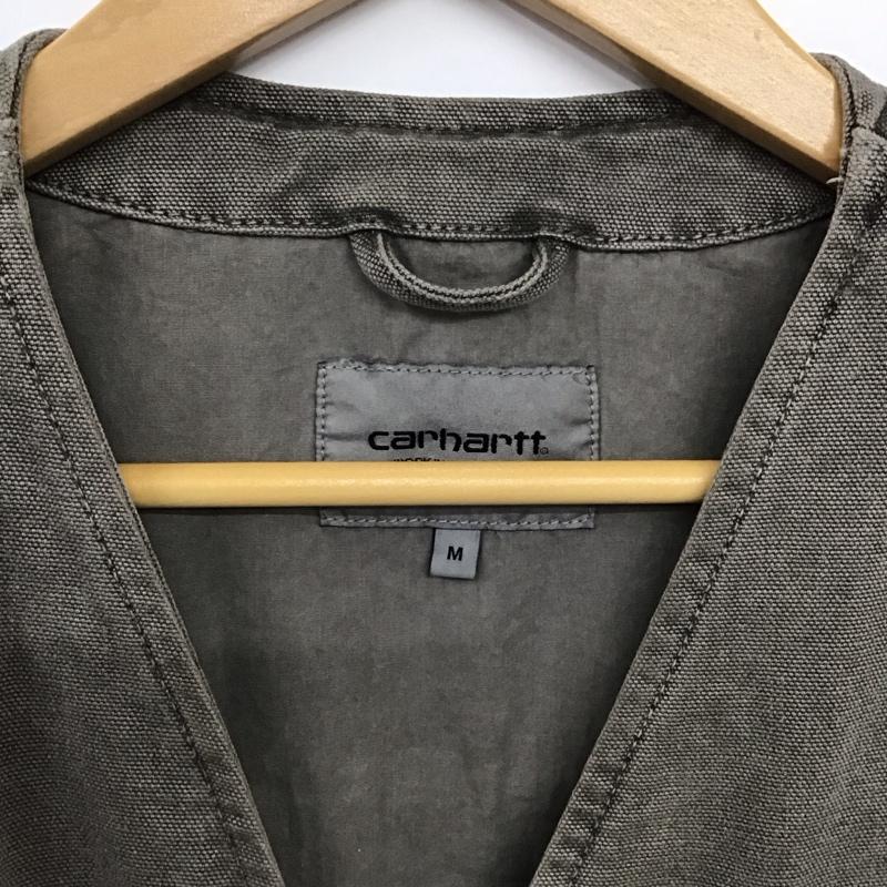カーハート Carhartt ベスト ベスト ジップアップベスト ノースリーブカットソー アウター M ロゴ、文字 灰 / グレー /  メンズ USED 古着 中古 10151126