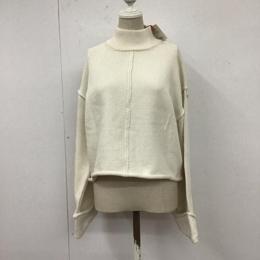 スライ SLY ニット、セーター 長袖 030EAA70-5530 ROLL UP SHORT TOPS ショート丈 タグ付き FREE 無地 白 / ホワイト /  レディース USED 古着 中古 10121106