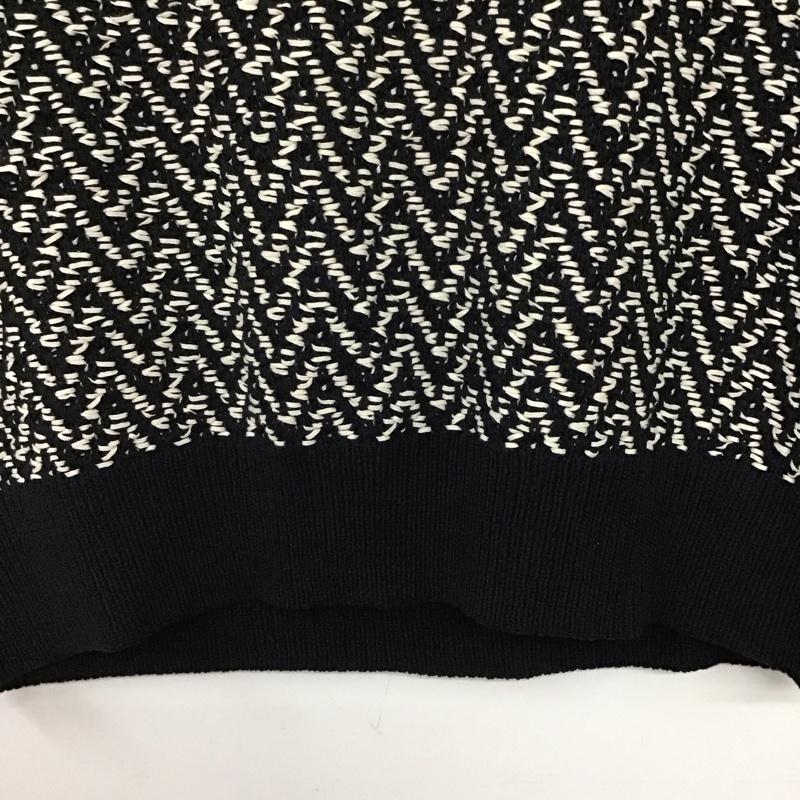 スライ SLY ベスト ベスト 030FSZ70-0780 TAPE YARN KNIT VEST FREE  黒 / ブラック / X 白 / ホワイト /  レディース USED 古着 中古 10140501