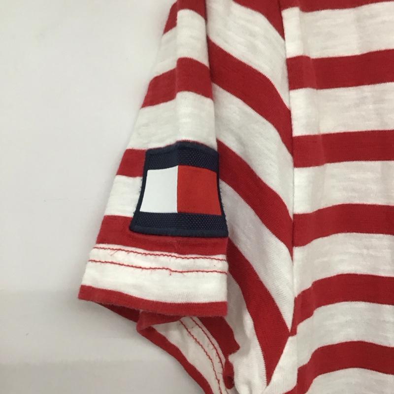 トミーヒルフィガー TOMMY HILFIGER Tシャツ 半袖 半袖カットソー プリントTシャツ クルーネックカットソー ボーダー M ボーダー柄 白 / ホワイト / X 黒 / ブラック / X 青 / ブルー / X 赤 / レッド /  メンズ USED 古着 中古 10133113