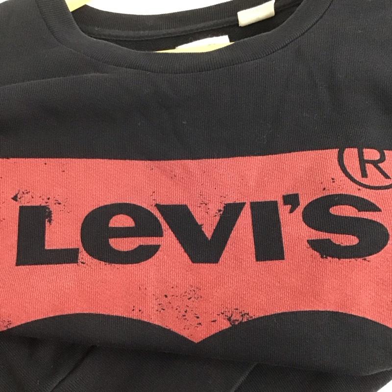 リーバイス Levi s トレーナー 長袖 長袖 L ロゴ、文字 黒 / ブラック /  メンズ USED 古着 中古 10141871