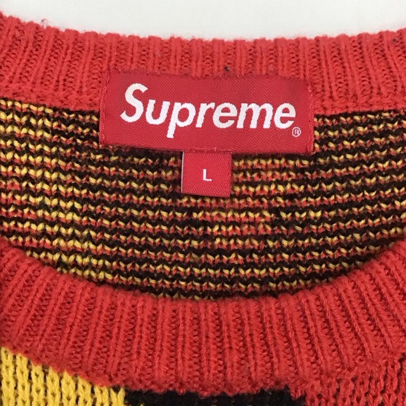 シュプリーム Supreme ニット、セーター 長袖 長袖ニットカットソー ニット セーター クルーネックニット L プリント マルチカラー / マルチカラー /  メンズ USED 古着 中古 10113588