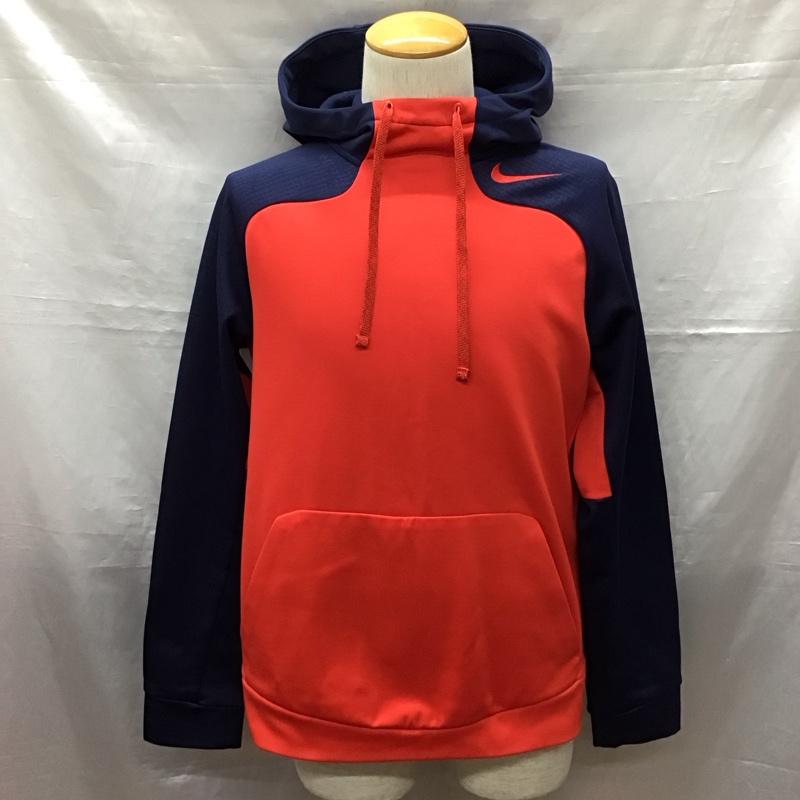 ナイキ NIKE パーカー 長袖 694098-696 M 無地 赤 / レッド / X 紺 / ネイビー /  メンズ USED 古着 中古 10122043