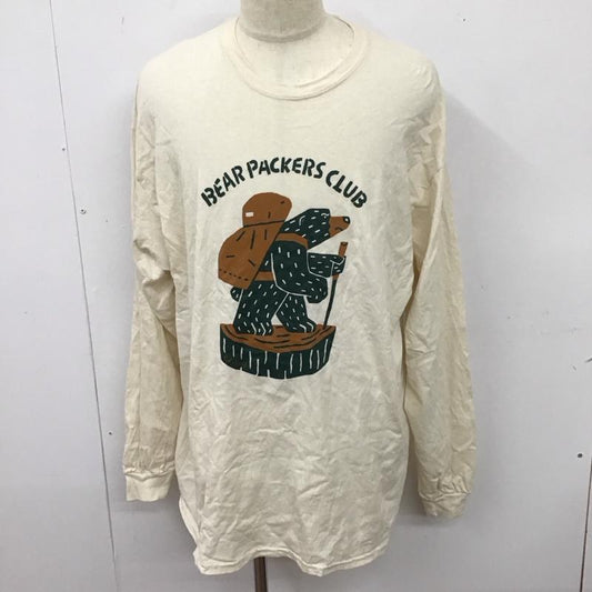 バンブーシュート BAMBOO SHOOTS カットソー 長袖 長袖カットソー クルーネックカットソー ロングスリーブカットソー プリントTシャツ XL プリント ベージュ / ベージュ /  メンズ USED 古着 中古 10114686