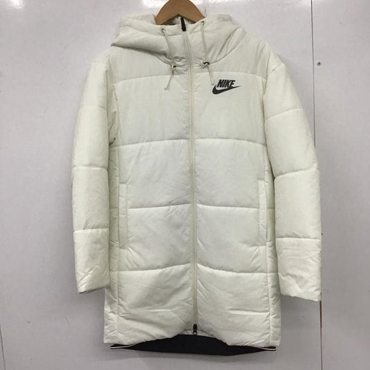 ナイキ NIKE ジャケット、上着 ジャケット、ブレザー cv8671-133 ロングダウンジャケット アウター M ロゴ、文字 白 / ホワイト /  レディース USED 古着 中古 10135251