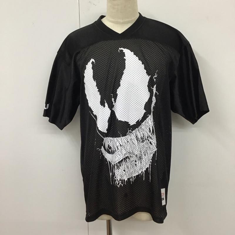 ハフ HUF Tシャツ 半袖 半袖カットソー プリントTシャツ Vネックカットソー marvel L プリント 黒 / ブラック /  メンズ USED 古着 中古 10120637